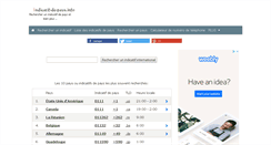 Desktop Screenshot of indicatif-de-pays.info